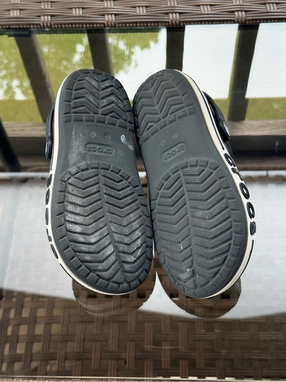 Crocs Kids Classic Clogs in Black Size 13